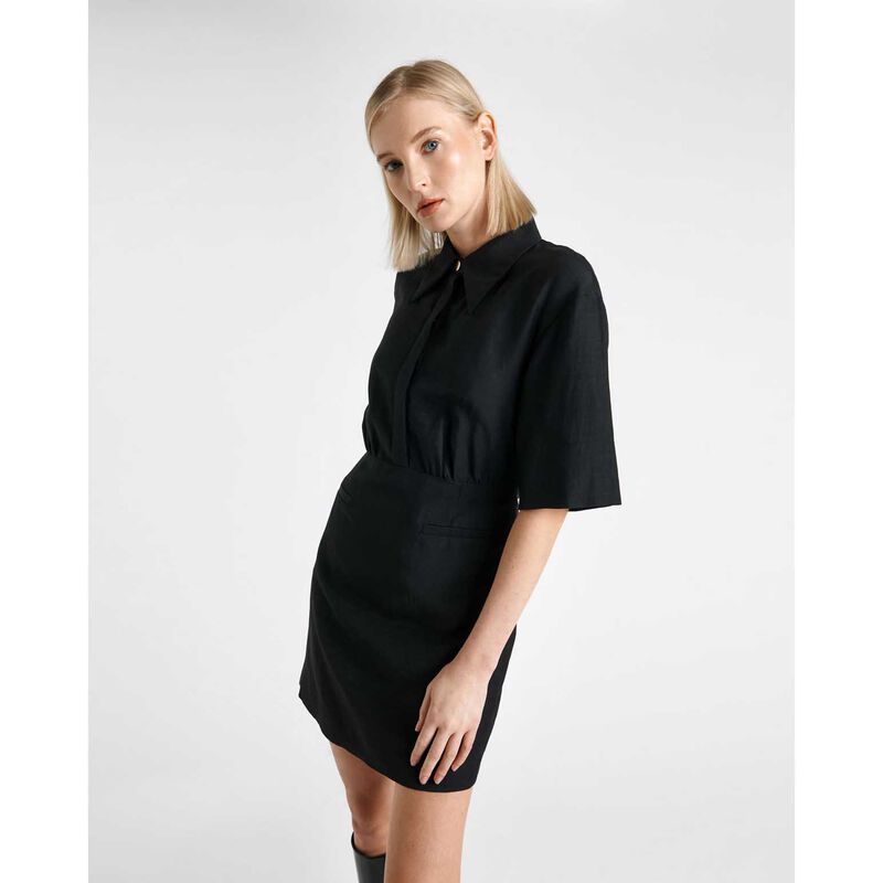 Cue Viscose Linen Mini Dress image number 2